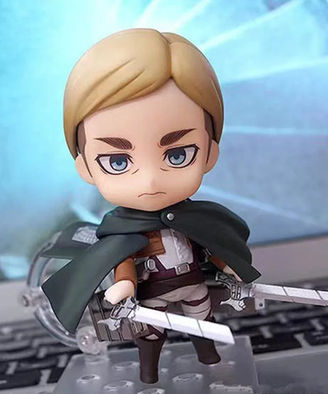 10cm Attack on Titan Erwin Smith Hange Zoe  Anime Action Figure Toys Doll Collection Christmas Gift