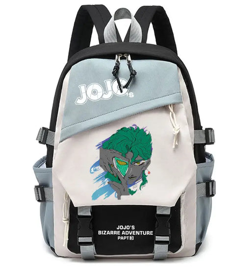 Kujō Jōtarō Anime JoJo's Bizarre Adventure Backpack Student School Bag Canvas Teens Outdoor Travel Backpack Fashion Gift