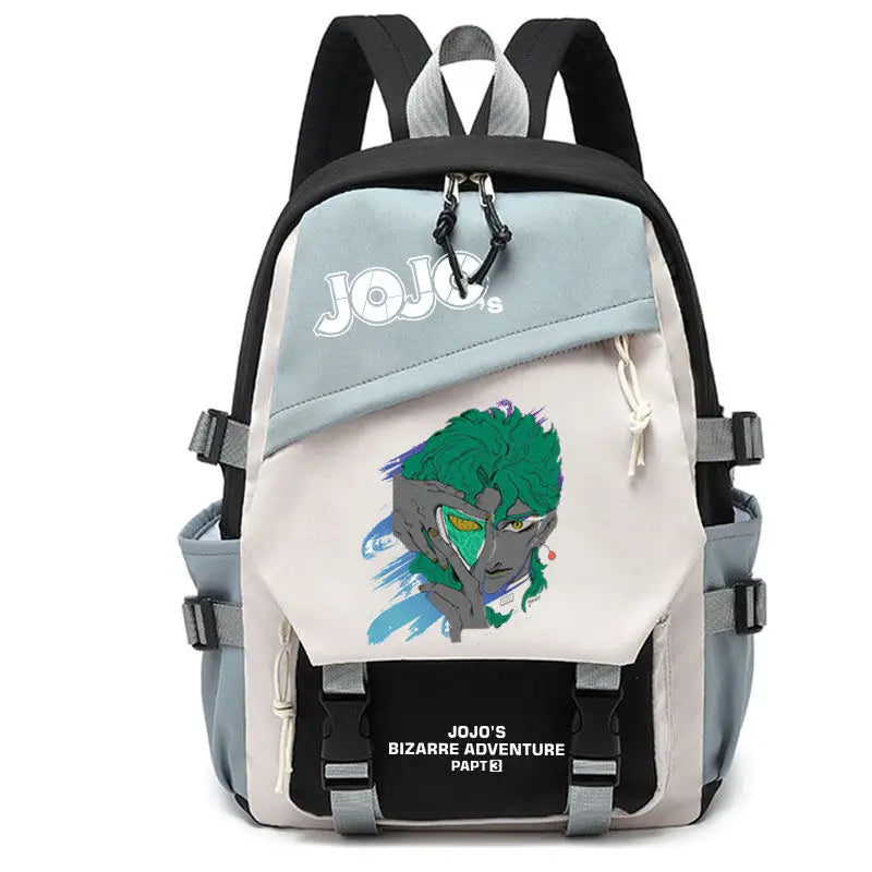 Kujō Jōtarō Anime JoJo's Bizarre Adventure Backpack Student School Bag Canvas Teens Outdoor Travel Backpack Fashion Gift