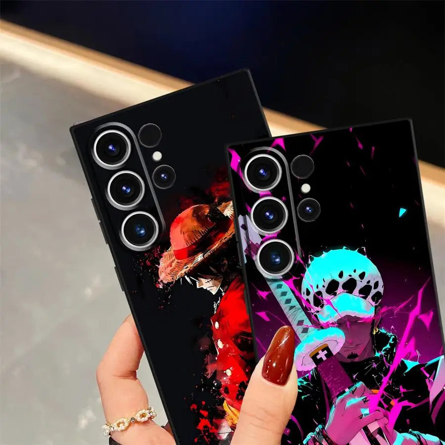 Ones Pieces Anime Funda Phone Cover Case for Samsung Galaxy S9 S25 Ultra S21 S20 S23 FE S22 S24 Plus