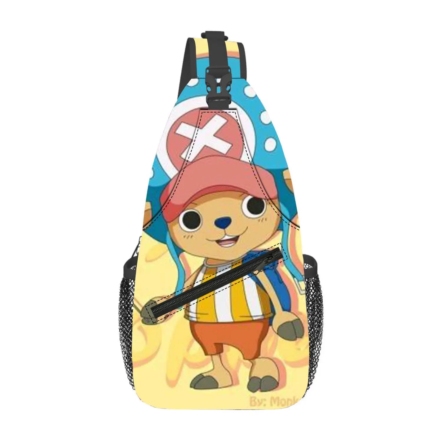 New One Piece Animation Peripheral Kawaii Chopper Portable Large Capacity Crossbody Bag Cute Creative Waist Bag Gift Wholesale