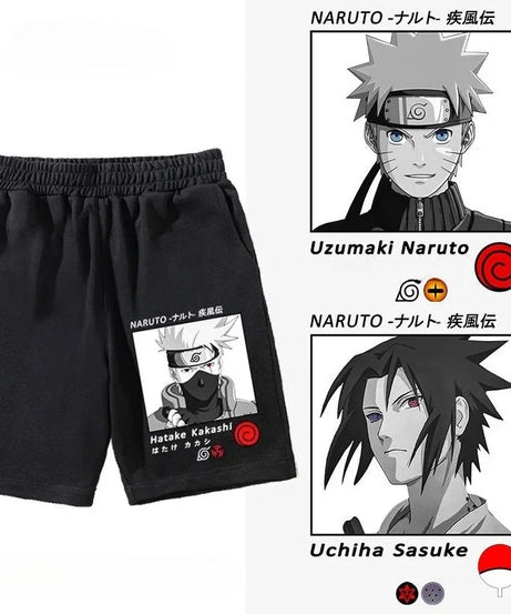 Hot Anime Naruto Workout Gym Shorts for Men Quick Dry Breathable Casual Athletic Shorts with Pockets 5 Inch Summer Running Short