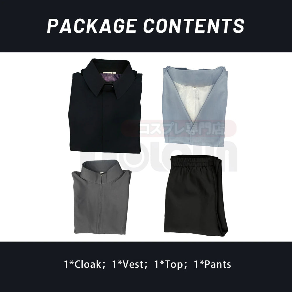 Anime Sasuke Uchiha Cosplay Costume – Cloak, Vest, Top & Pants Set 5