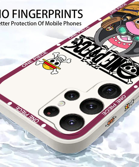 One Piece Chopper Cute Girl Liquid Left Rope For Samsung Galaxy S24 S23 S22 S21 S20 FE S10 Ultra Plus Lite 5G Cover Funda
