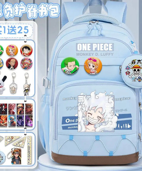 One Piece Luffy Backpack – Large Canvas School & Travel Bag