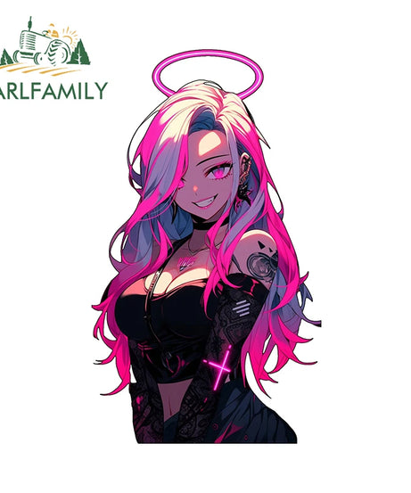 13cm x 7.4cm Zero Two Anime Car Sticker Motorcycle Bumper Funny Laptop Sunscreen Decal Scratch-Proof Fashion Decor