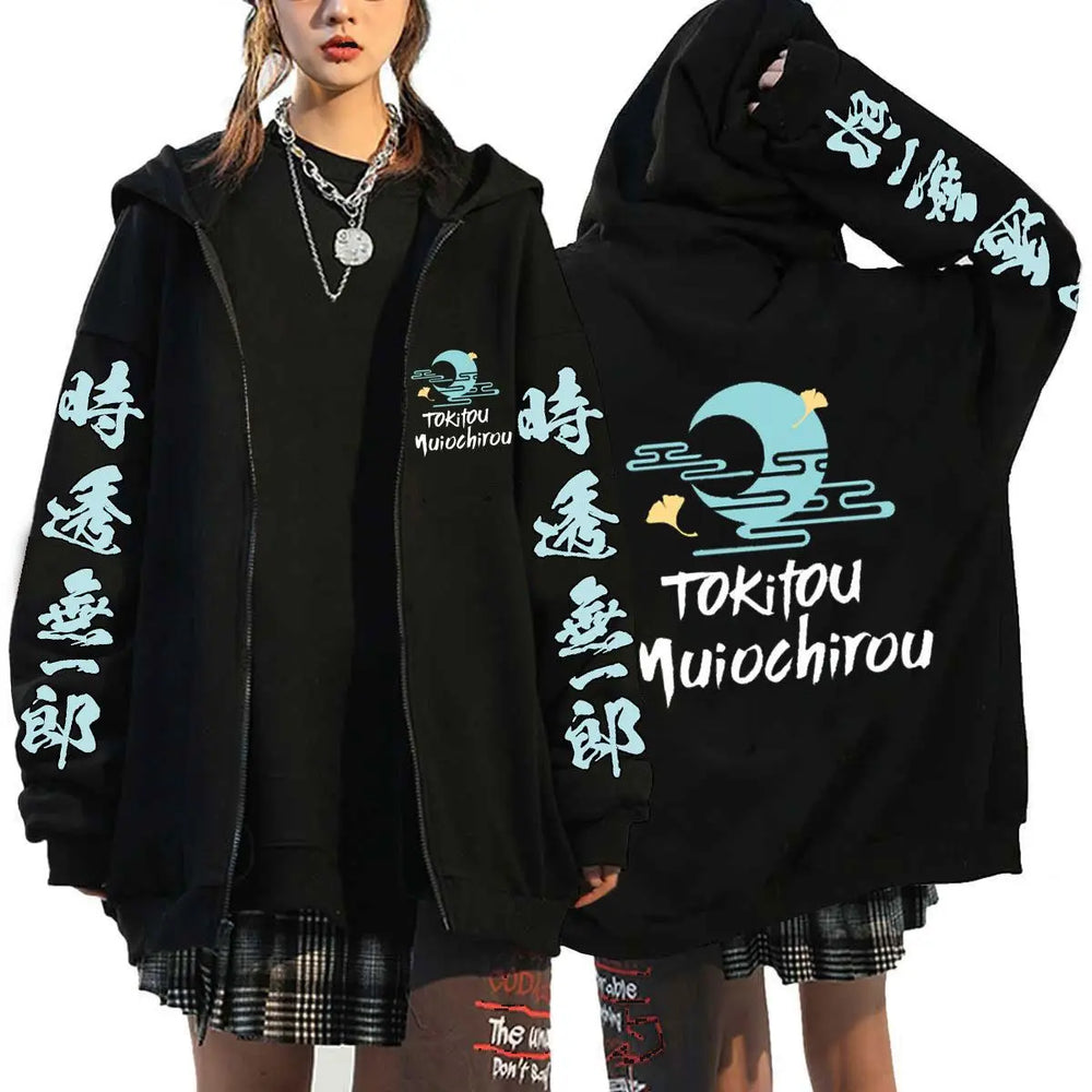 Demon Slayer Tokito Muichiro Anime Printed Zipper Hoodie – Unisex Streetwear 8