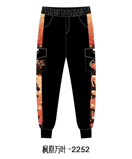 New Genshin Impact Cyno Xiao Zhongli Hu Tao Wanderer Kaedehara Kazuha Cosplay Costume Jogger Trouser Sport Gym Pants Tracksuit
