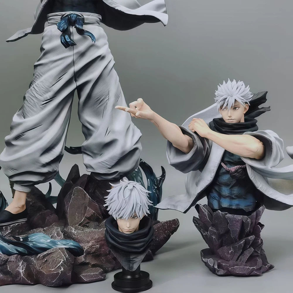 Anime Jujutsu Kaisen Gojo Satoru 36cm PVC Statue Figure – 3 Interchangeable Heads 4