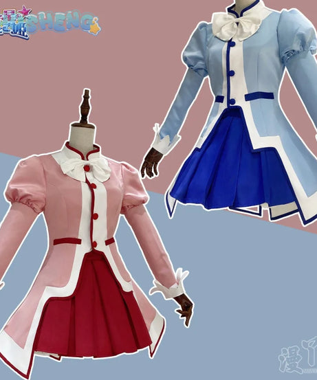 Anime Twin Princesses of the Wonder Planet Rein Fine Fain Cosplay Costume Sweet Dress Hat Tie JK Set Party Christmas Uniform