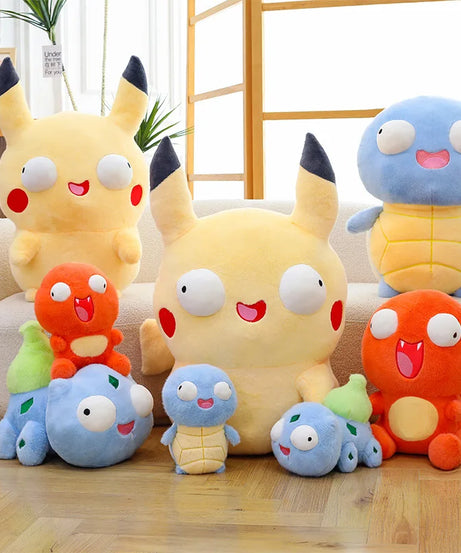 23cm Cute Pokemon Pikachu Charmander Squirtle Bulbasaur Plush Stuffed Toy Pillow Decor Birthday Gift Doll
