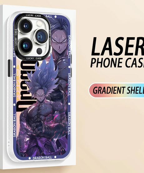 Goku & Gohan Laser Gradient Case – Dragon Ball iPhone 7–15 Pro Max