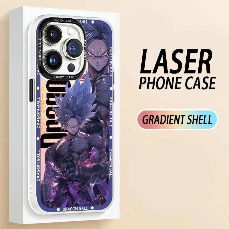 Goku & Gohan Laser Gradient Case – Dragon Ball iPhone 7–15 Pro Max