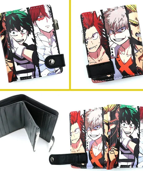 Anime My Hero Academia Todoroki Shoto Men's Wallets Midoriya Izuku Card Holders Purse