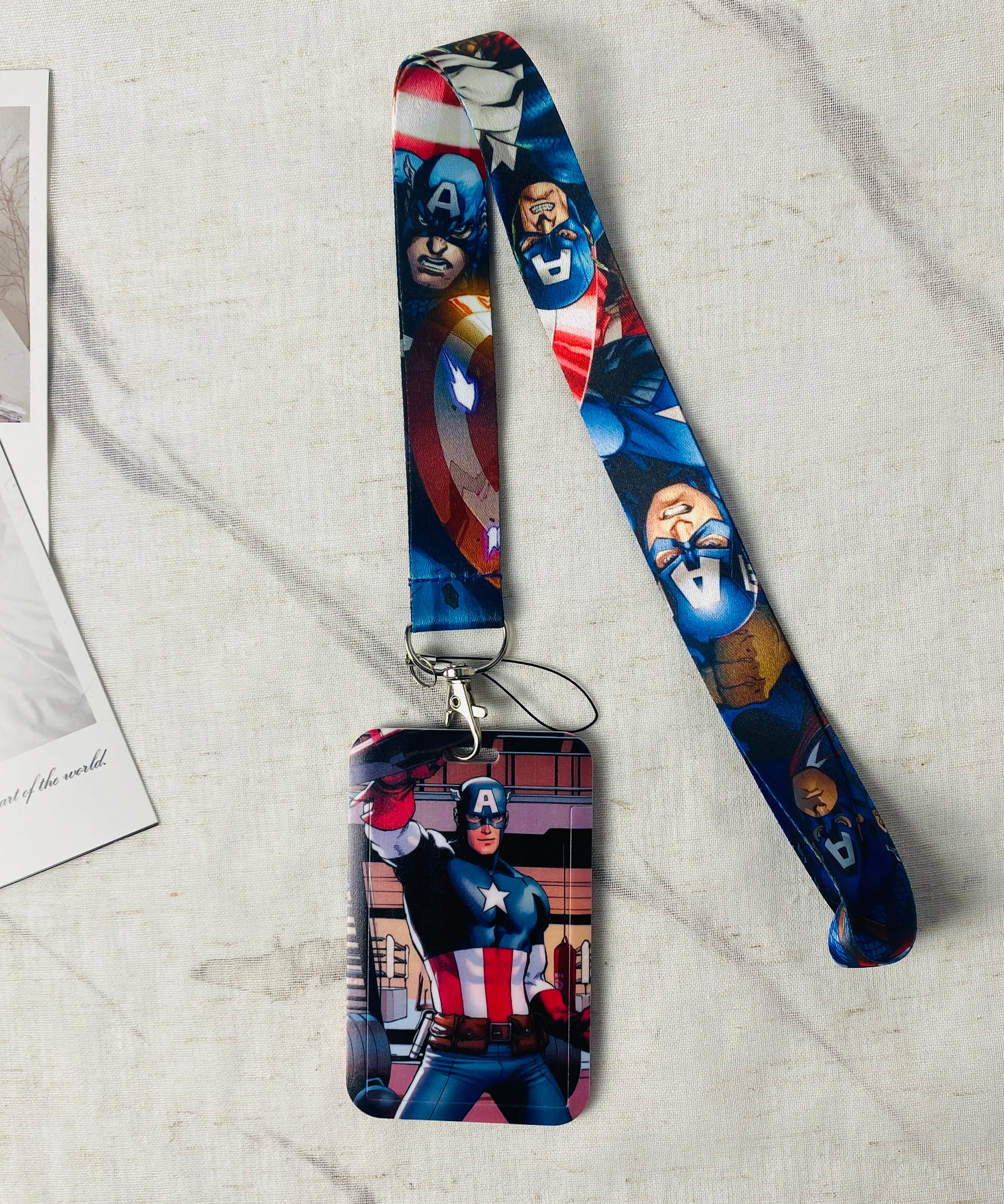 Anime Characters Card Holder Lanyard Keychain ID Credit Bus Card Cover Hang Rope Lariat Lanyard Key Rings Fans Gifts