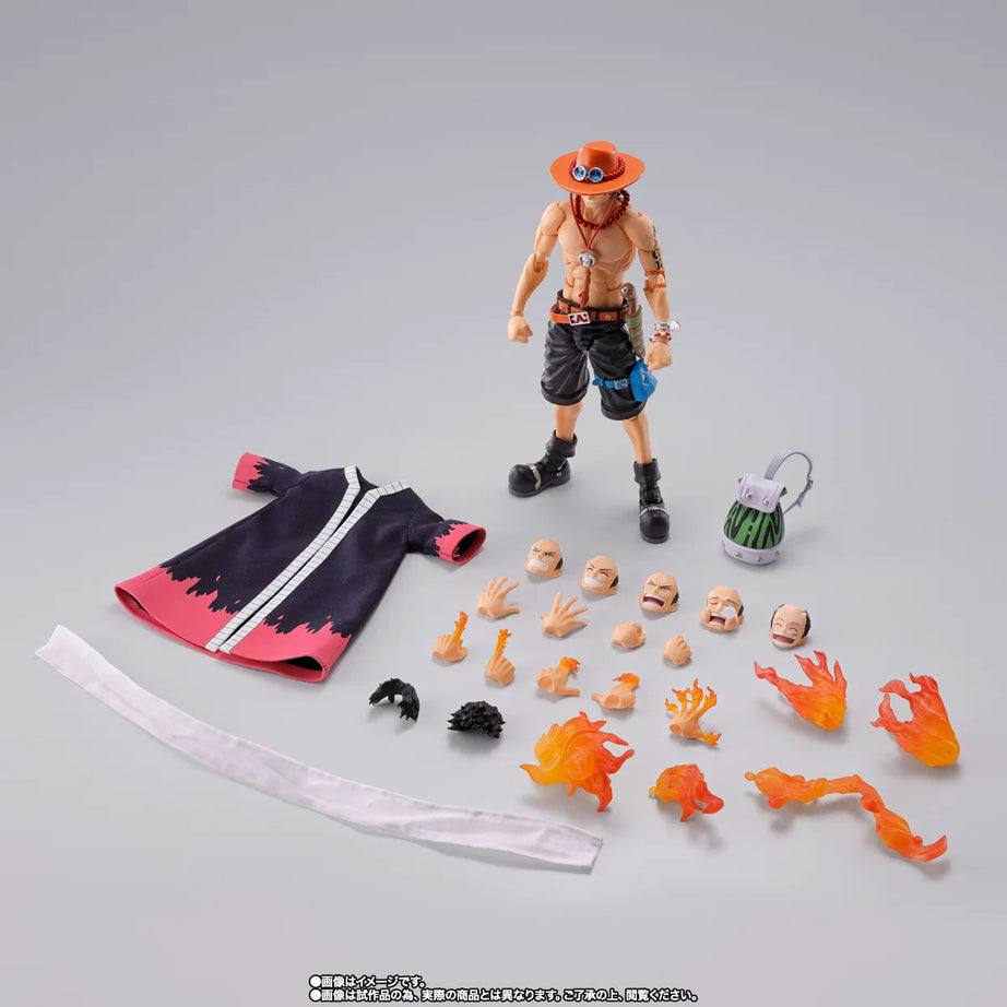 S.H.Figuarts Anime One Piece PORTGAS D ACE Anime Figure Toys PVC Model Collection Movable Action Doll Gift