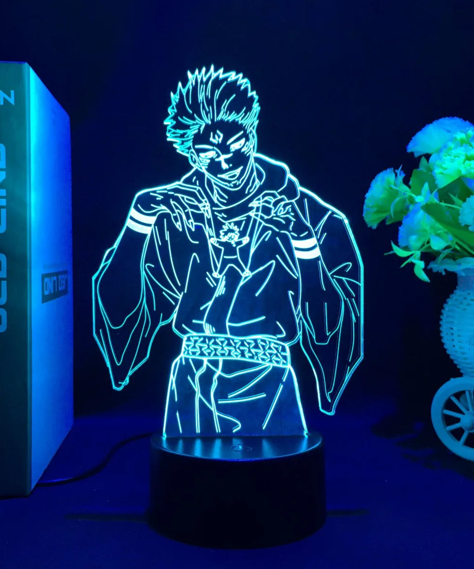 Jujutsu Kaisen Anime Ryomen Sukuna Figure  3D LEDNight Light for Anime Lamp Birthday Gift
