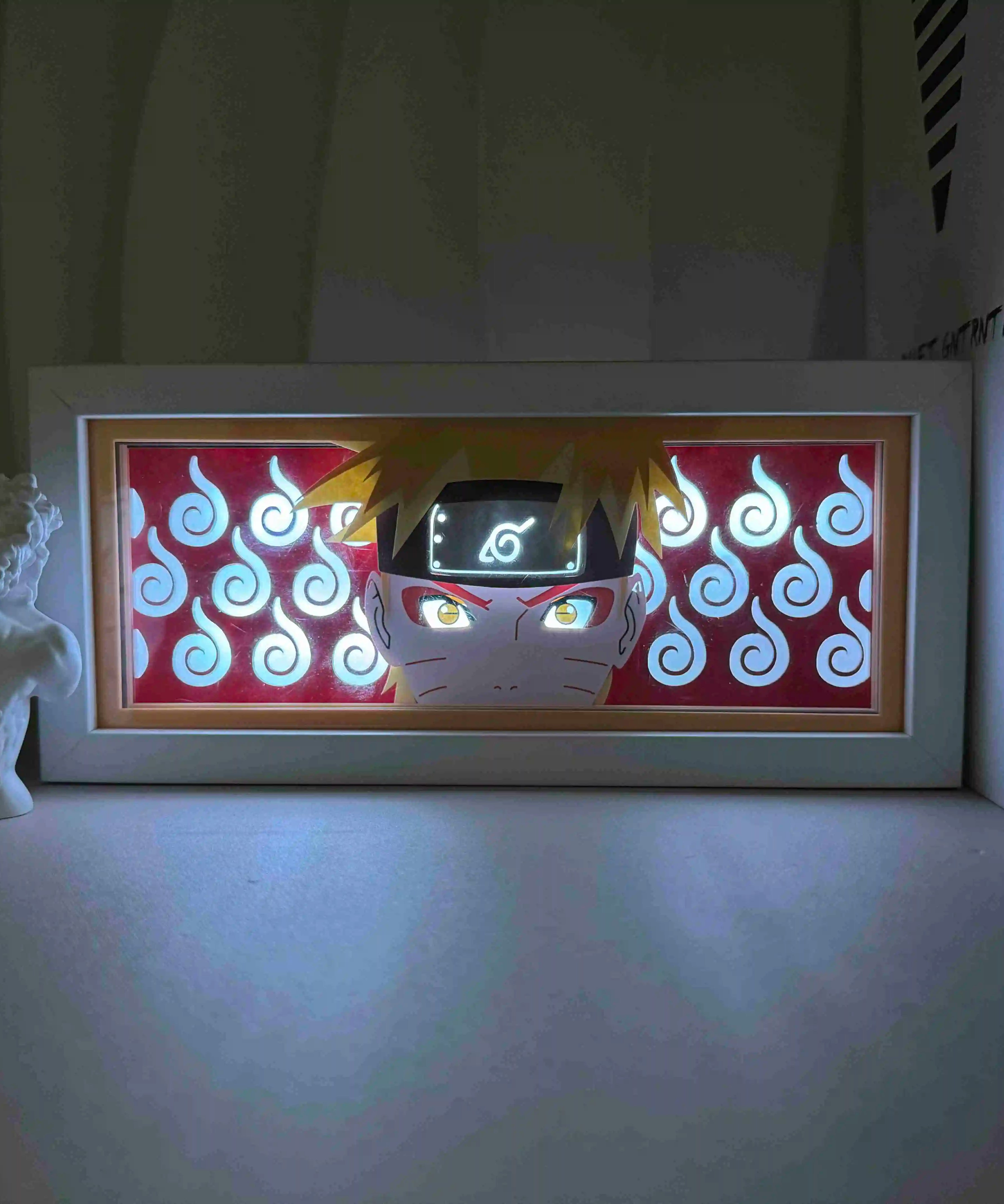 Anime  series paper-cut light room bedroom night light atmosphere light remote control colorful light box