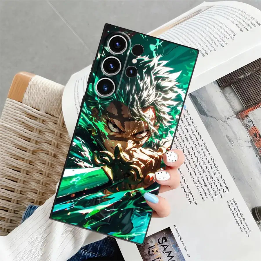 Demons Anime Slayer Case for Samsung Galaxy S25+ S9 S24+ S21 S22 S25 Ultra S20 S23 FE S24 Plus Soft Back Phone Cover