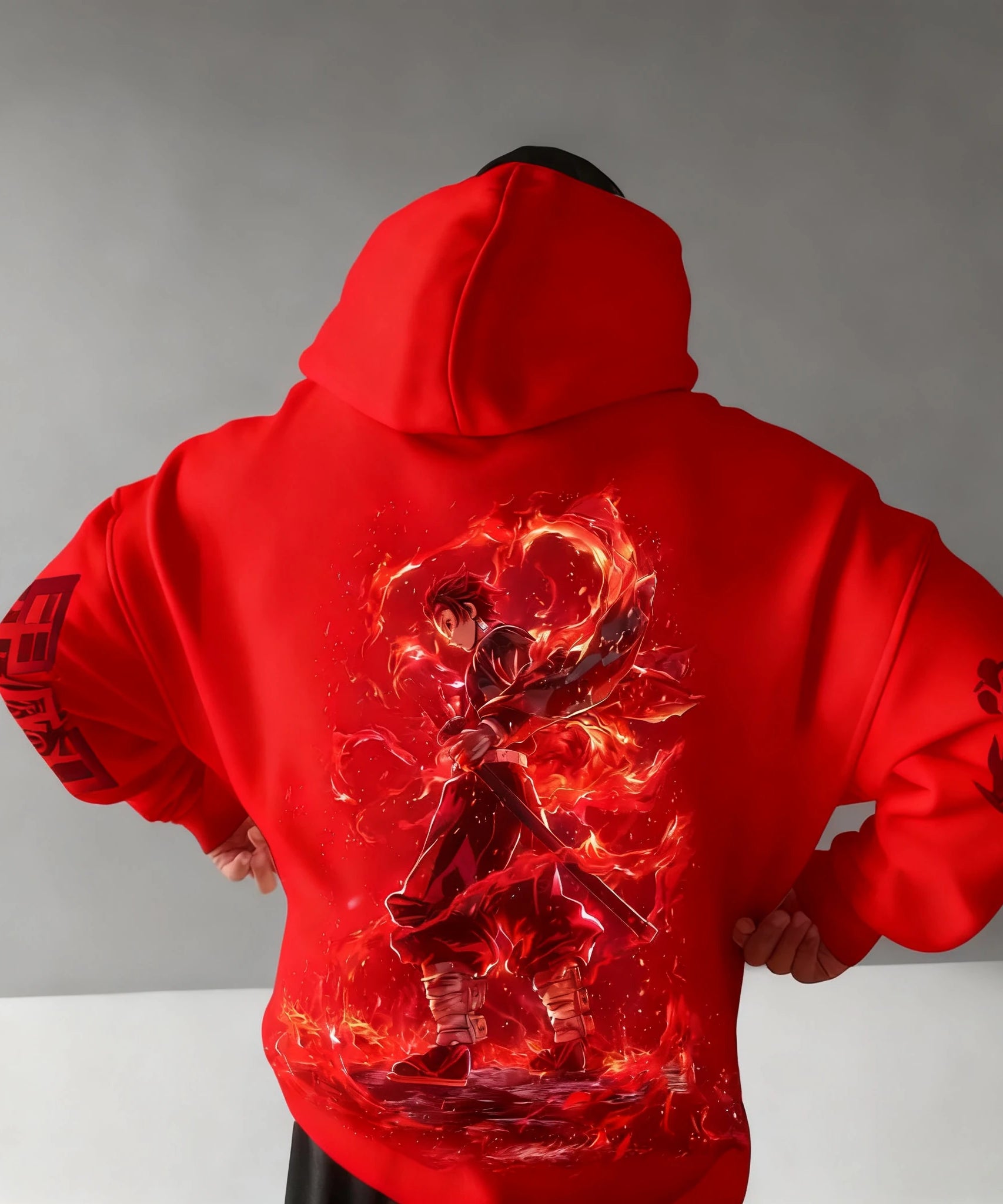 Demon Slayer Men's Hoodie Autumn/Winter New Cool Anime Printed Loose Casual Japanese Harajuku Parent Child Sweater Top