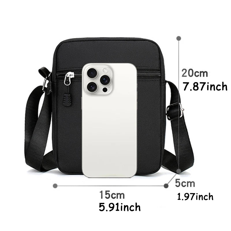 One Piece Men Shoulder Bag Anime Luffy Zoro Boy Oxford Cloth Crossbody Zipper Messenger Bags Outdoor Travel Small Phone Pouch