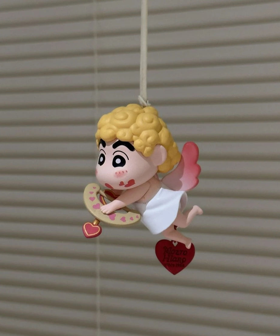 Maid Crayon Shin chan Car Decoration Rear View Mirror Accessories Wings Shin chan Car Decoration Ornament Creative Gift