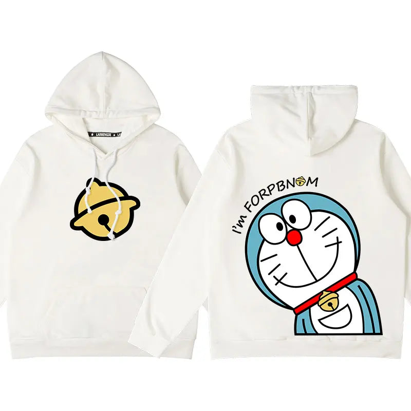 Doraemon Anime Hoodie – Cute Couple & Teen Pullover Jacket