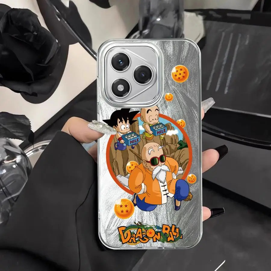 Black Soft Shell Phone Case for Honor X9c X9b X8c 200 Pro X9a X8a 200 400 Lite X7b X8b Cute Dragon Ball