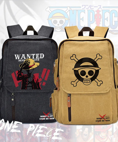 Anima One Piece Peripherals Luffy Ace Premium New Rucksack School Bag Trendy Large Capacity Backpack Bag Birthday Fan Gift