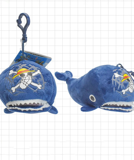 15cm Cute Anime Genuine One Piece Laboon Plush Doll Keychain Bag Pendant Toy