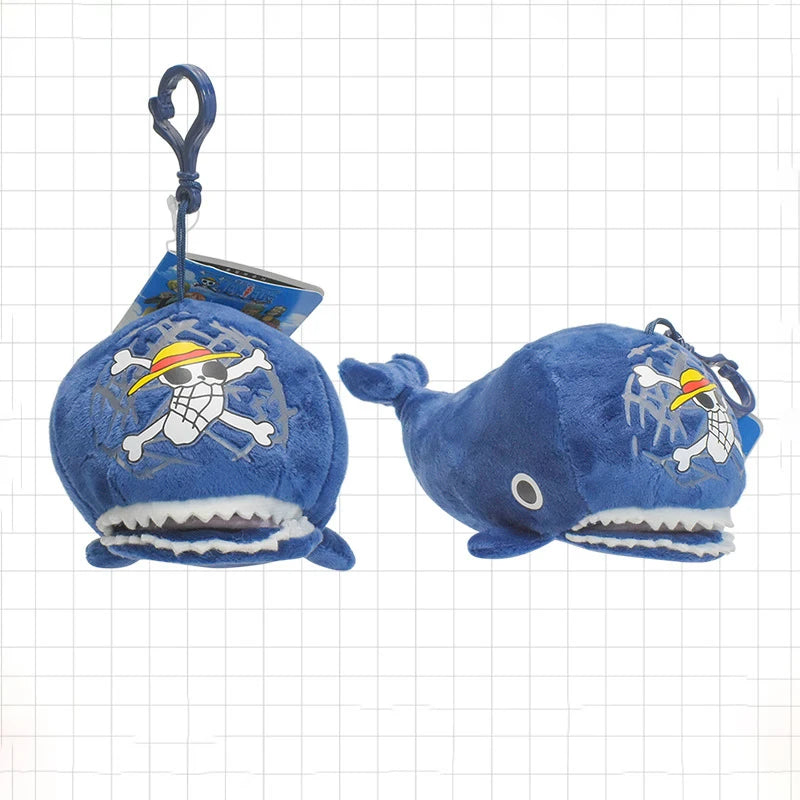 15cm Cute Anime Genuine One Piece Laboon Plush Doll Keychain Bag Pendant Toy