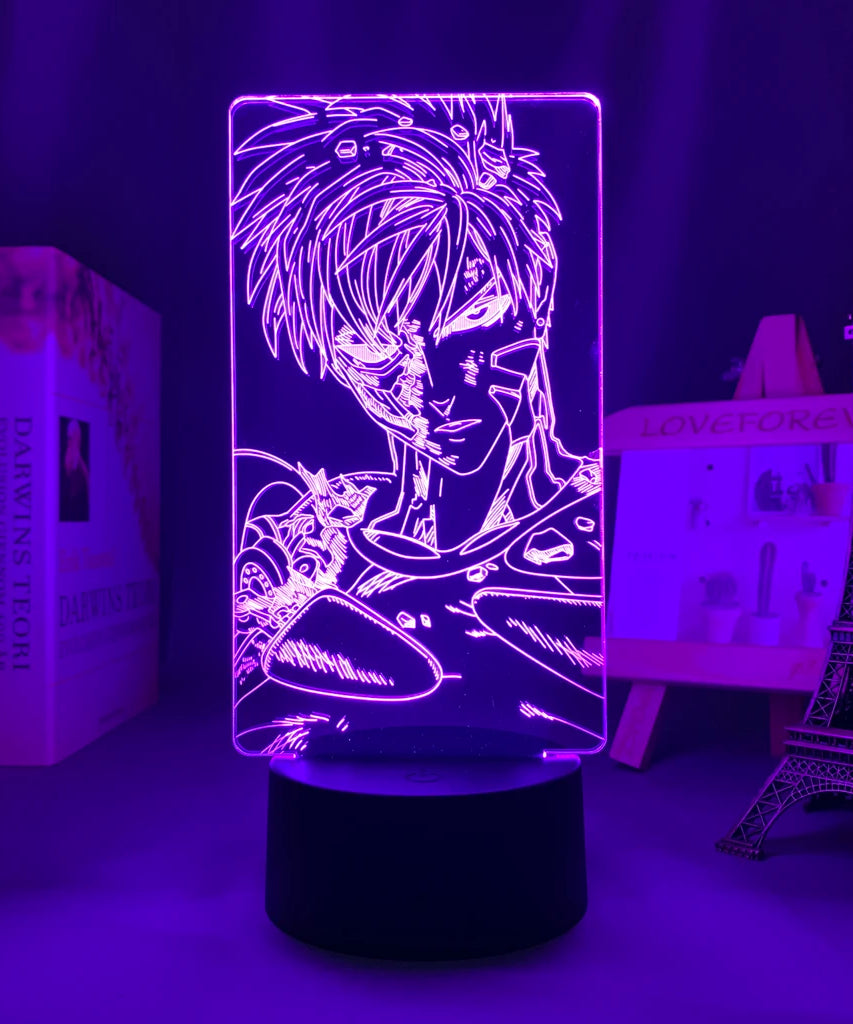 One Punch Man Saitama Figure Led Night Light Lamp for Home Decoration Nightlight Cool Manga Store Decor Ideas Table 3d Light