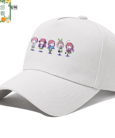 The Quintessential Quintuplets Nakano Ichika Nino Itsuki two-dimensional print hat men's and women's COS baseball cap present