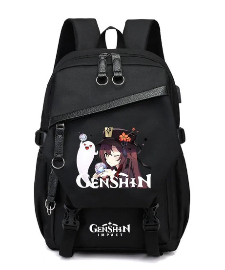 Genshin Impact Anime New Schoolbag Junior High School Primary School Students Men and Women Large-capacity Multi-layer Backpack
