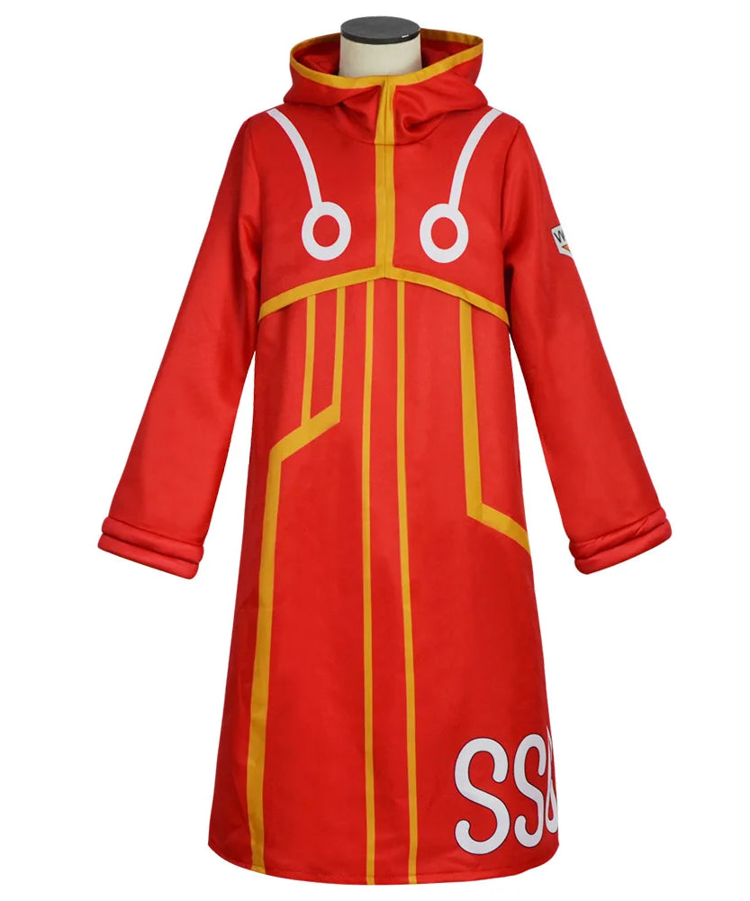Egghead Island Costume Monkey D Luffy Robe Cosplay Costume 163 Luffy Jacket Coat Hat Outfit Halloween Suit