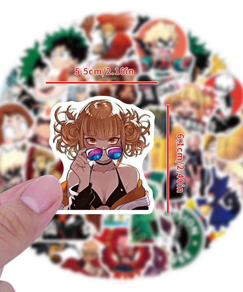 10/30/50pcs Anime My Hero Academia Stickers Deku Midoriya Izuku Decals Skateboard Laptop Motorcycle Waterproof Sticker Kids Toys