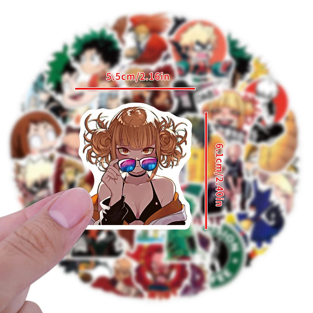 10/30/50pcs Anime My Hero Academia Stickers Deku Midoriya Izuku Decals Skateboard Laptop Motorcycle Waterproof Sticker Kids Toys