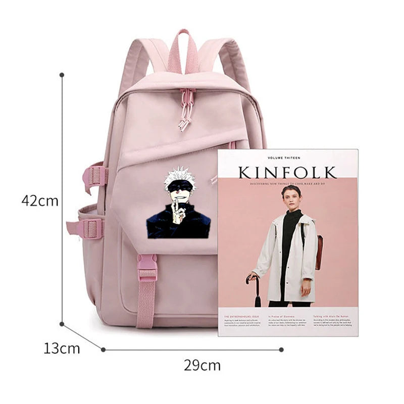 Anime Jujutsu Kaisen Gojo Satoru Laptop Backpack – Casual School Bookbag & Travel Rucksack 2