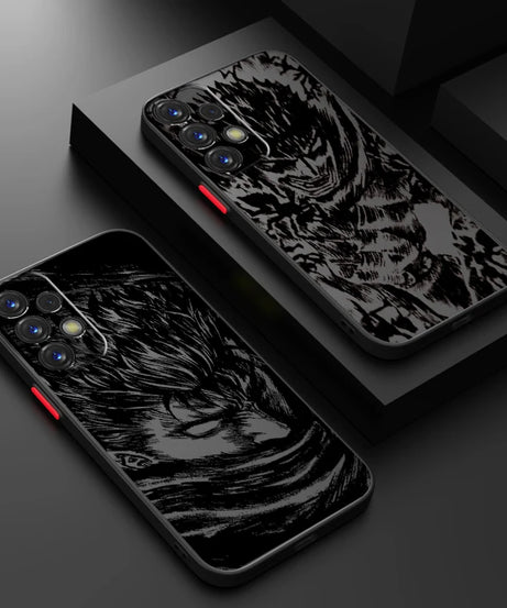 Berserk Anime Frosted Art Case – Samsung Galaxy S24–S8 Plus | Ultra | FE | 5G