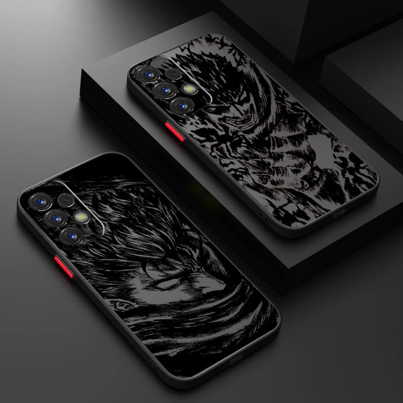 Berserk Anime Frosted Art Case – Samsung Galaxy S24–S8 Plus | Ultra | FE | 5G