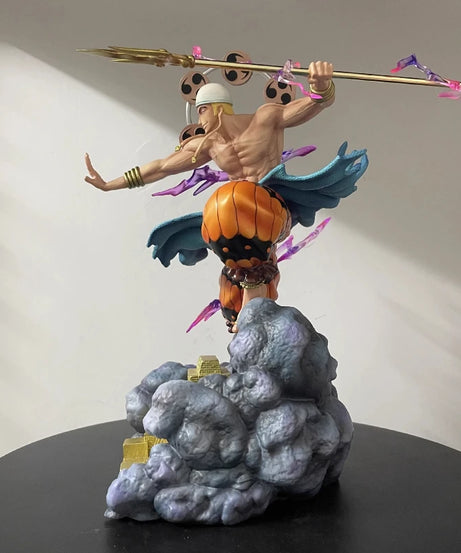 One Piece Jt Enel 28cm Figure Thunder God GK PVC Full Spray Paint Exquisite Statue Anime Model Toy Desktop Deco Collectible Gift