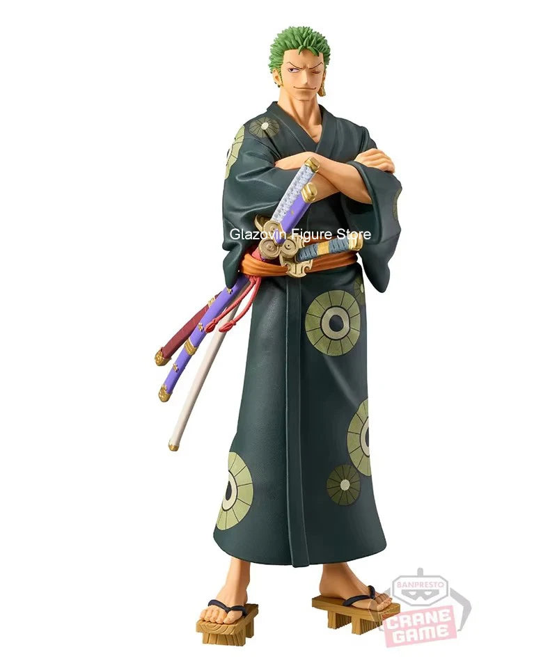 One Piece DXF Wanno Country 17cm Roronoa Zoro Model Toy Decoration Collection Children Birthday Gift