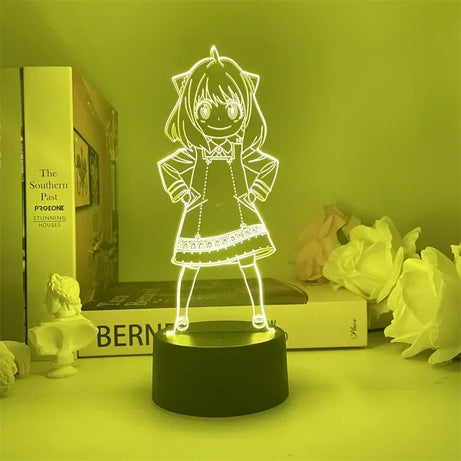 3D LED Night Light SPY X FAMILY Anime action Figures Lamp Kwaii Anya 3D Night Lamp Kids Birthday Toy Gifts Room Decor