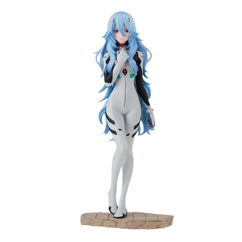 EVANGELION Anime Figure Ayanami Rei Shokugan Long Hair Action Figure Toys for Kids Gift Collectible Model