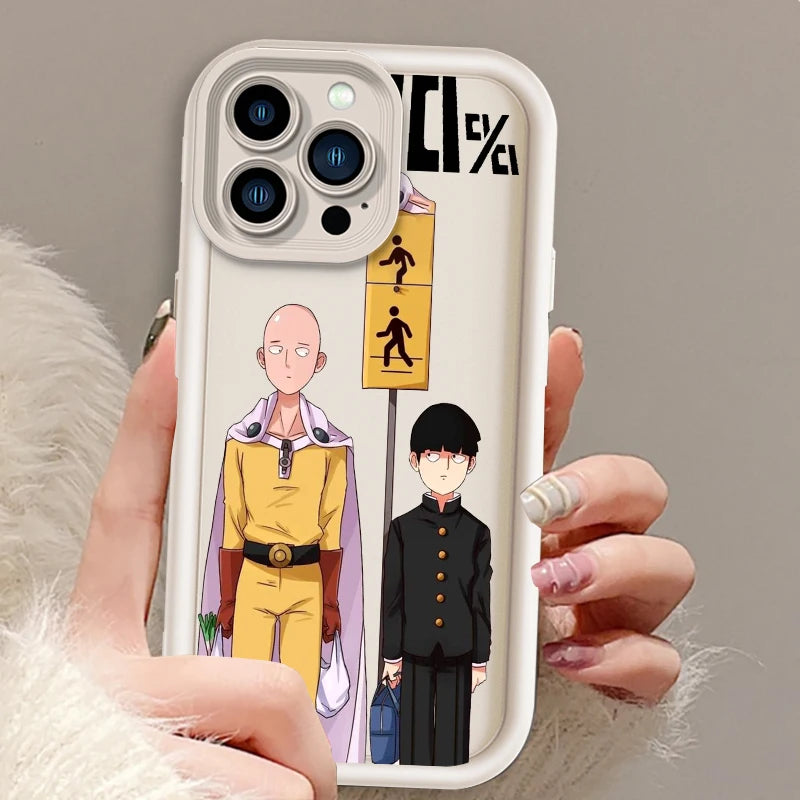 Mob Psycho 100 Anime Art Eye Ladder For Apple iPhone 15 14 13 12 11 XS XR X Pro Max Plus Funda Phone Case