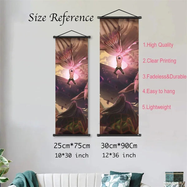 Anime Jujutsu Kaisen Fushiguro Megumi Hanging Scroll – Fabric Wall Art Poster