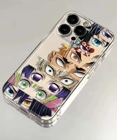 Demon Slayer Clear Case for iPhone 16 15 14 13 12 Mini 11 Pro Max XS X XR 8 7 Plus Washable Shockproof Soft Silicone Cover funda