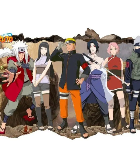 Naruto Wall Stickers, Personalized 3D Three-dimensional Adhesive Wall Stickers, Waterproof Glass Stickers, Decorative Paintings