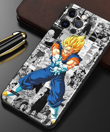 Manga D-Dragon Ball Z Art For iPhone 15 14 13 12 11 XS XR X 8 7 SE Pro Max Plus Mini Black Phone Case