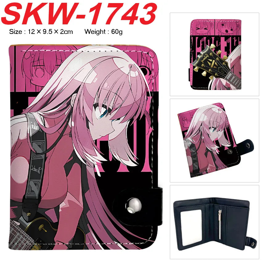 BOCCHI THE ROCK! Anime Yamada Ryo Synthetic Leather Short Men Wallet Gotoh Hitori Card Holder Purse